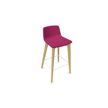 Twist & Sit Barhocker Sitzhöhe 735mm - Esche natur - Stoff Brombeere melange - 6021223