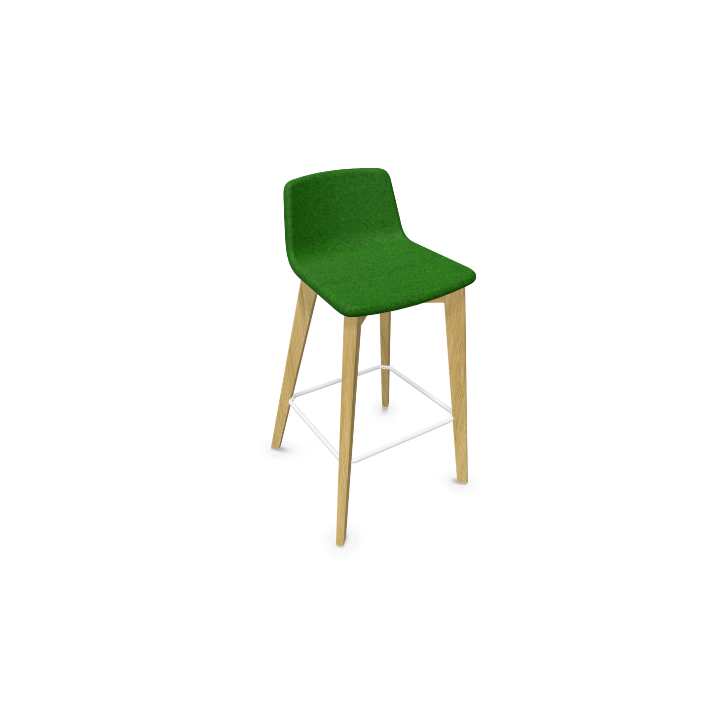 Twist & Sit Barhocker Sitzhöhe 735mm - Esche natur - Stoff Grün melange - 6021245