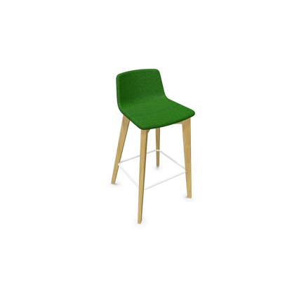 Twist & Sit Barhocker Sitzhöhe 735mm - Esche natur - Stoff Grün melange - 6021245