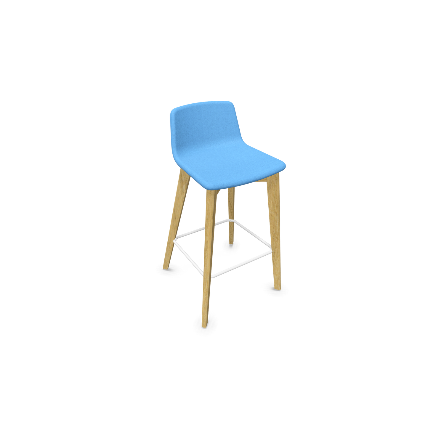 Twist & Sit Barhocker Sitzhöhe 735mm - Esche natur - Stoff Hellblau - 6021267