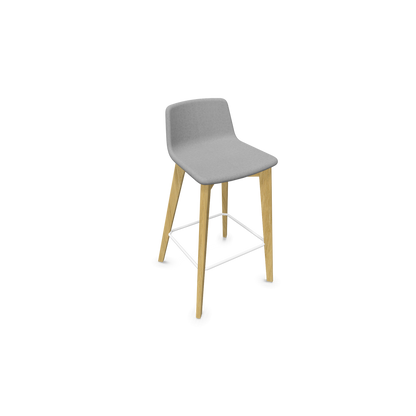 Twist & Sit Barhocker Sitzhöhe 735mm - Esche natur - Stoff Grau - 6021289