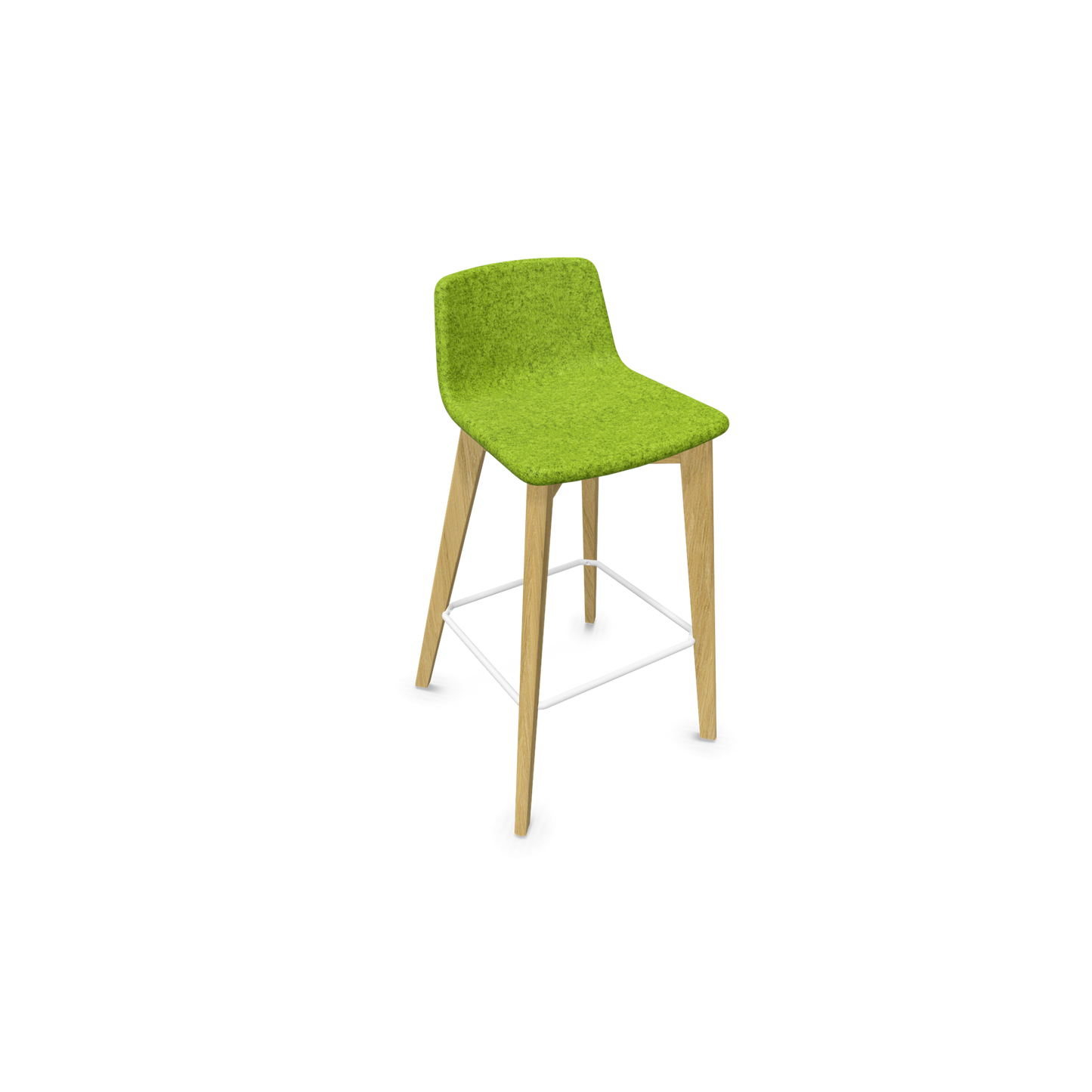 Twist & Sit Barhocker Sitzhöhe 735mm - Esche natur - Stoff Hellgrün melange - 6021311