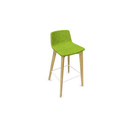 Twist & Sit Barhocker Sitzhöhe 735mm - Esche natur - Stoff Hellgrün melange - 6021311