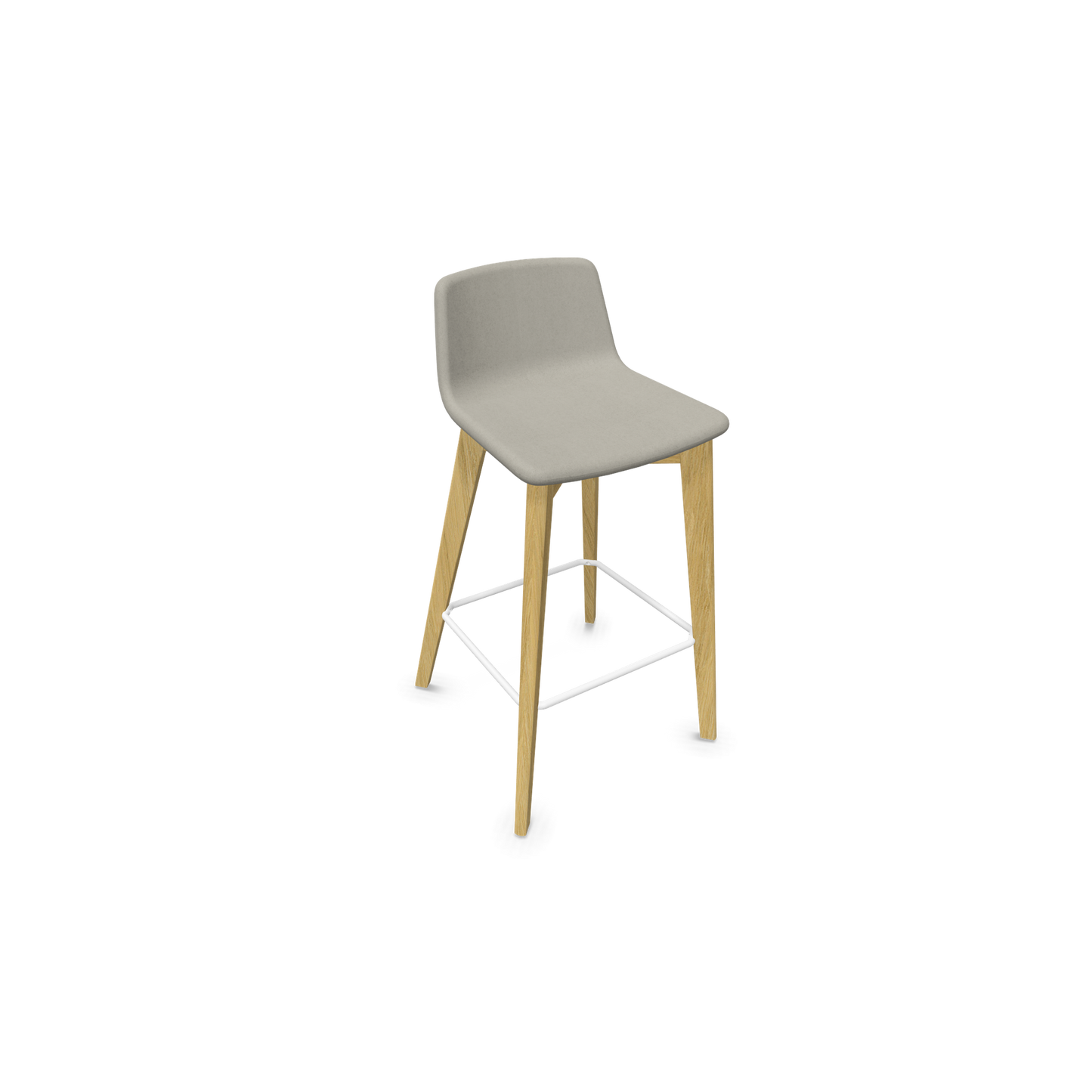 Twist & Sit Barhocker Sitzhöhe 735mm - Esche natur - Stoff Cappucino - 6021333