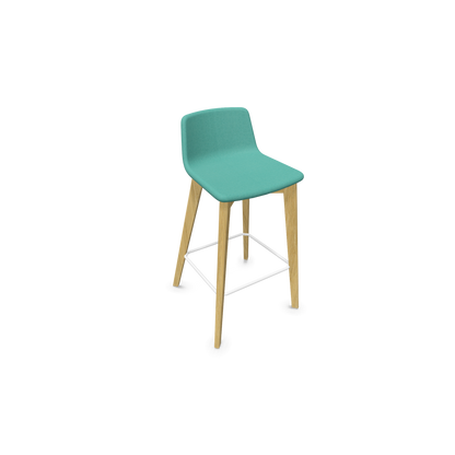 Twist & Sit Barhocker Sitzhöhe 735mm - Esche natur - Stoff Minze - 6021377