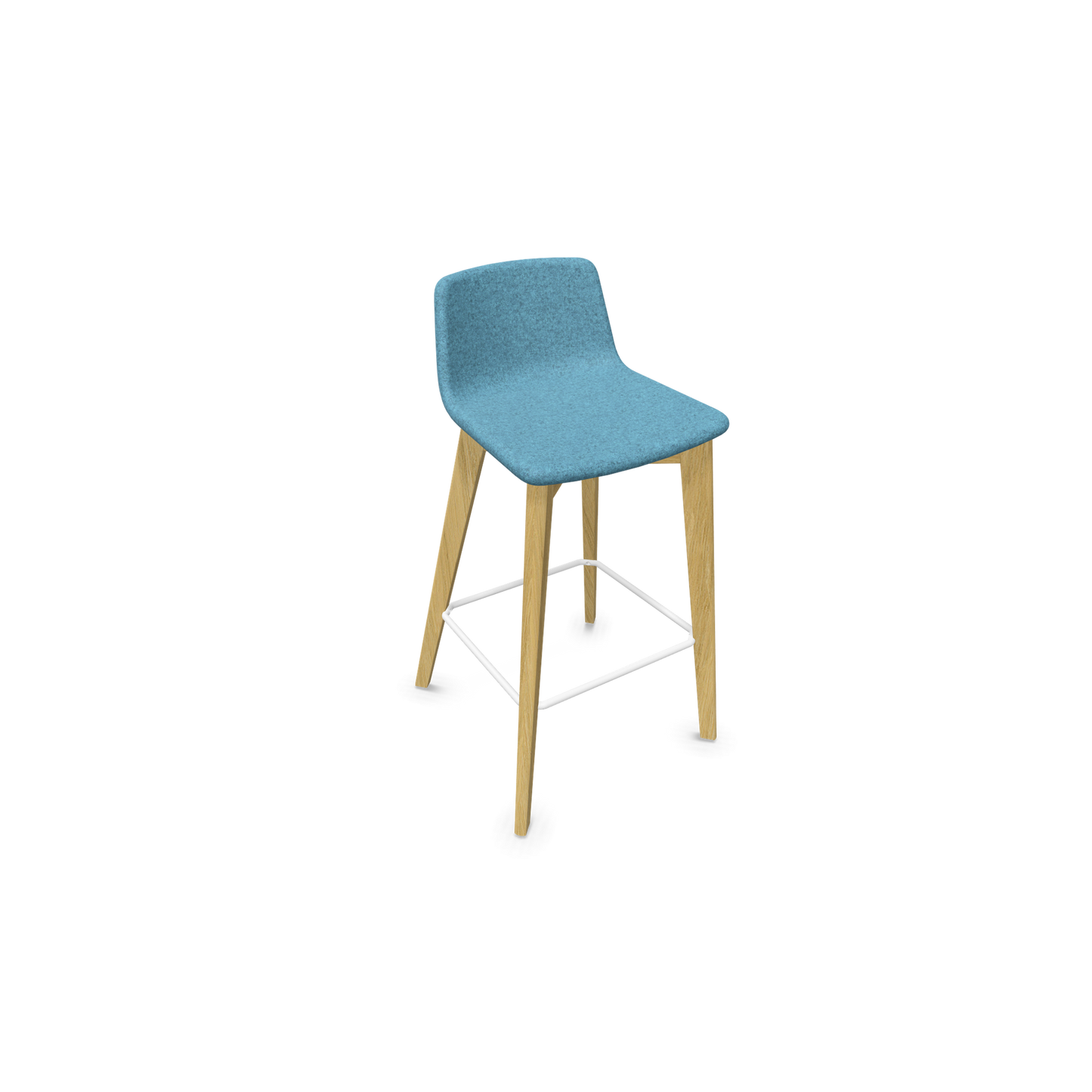 Twist & Sit Barhocker Sitzhöhe 735mm - Esche natur - Stoff Hellblau melange - 6021443