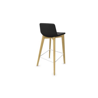 Twist & Sit Barhocker Sitzhöhe 735mm - Esche natur - Stoff Schwarz Ansicht von hinten - 6021465