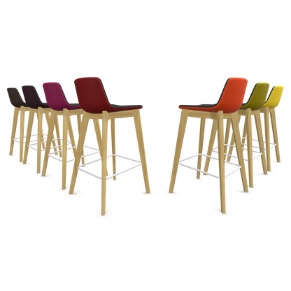 Twist & Sit Barhocker Sitzhöhe 735mm - Esche natur - Farbvarianten von hinten - 6021465