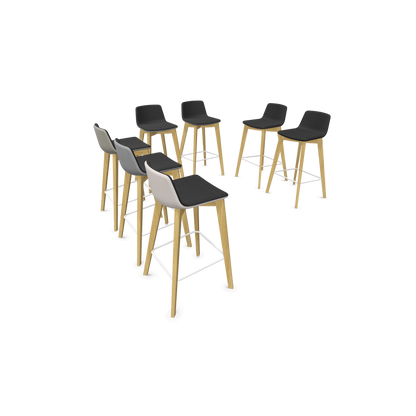 Twist & Sit Barhocker Sitzhöhe 735mm - Esche natur - Farbvarianten von oben - 6021465