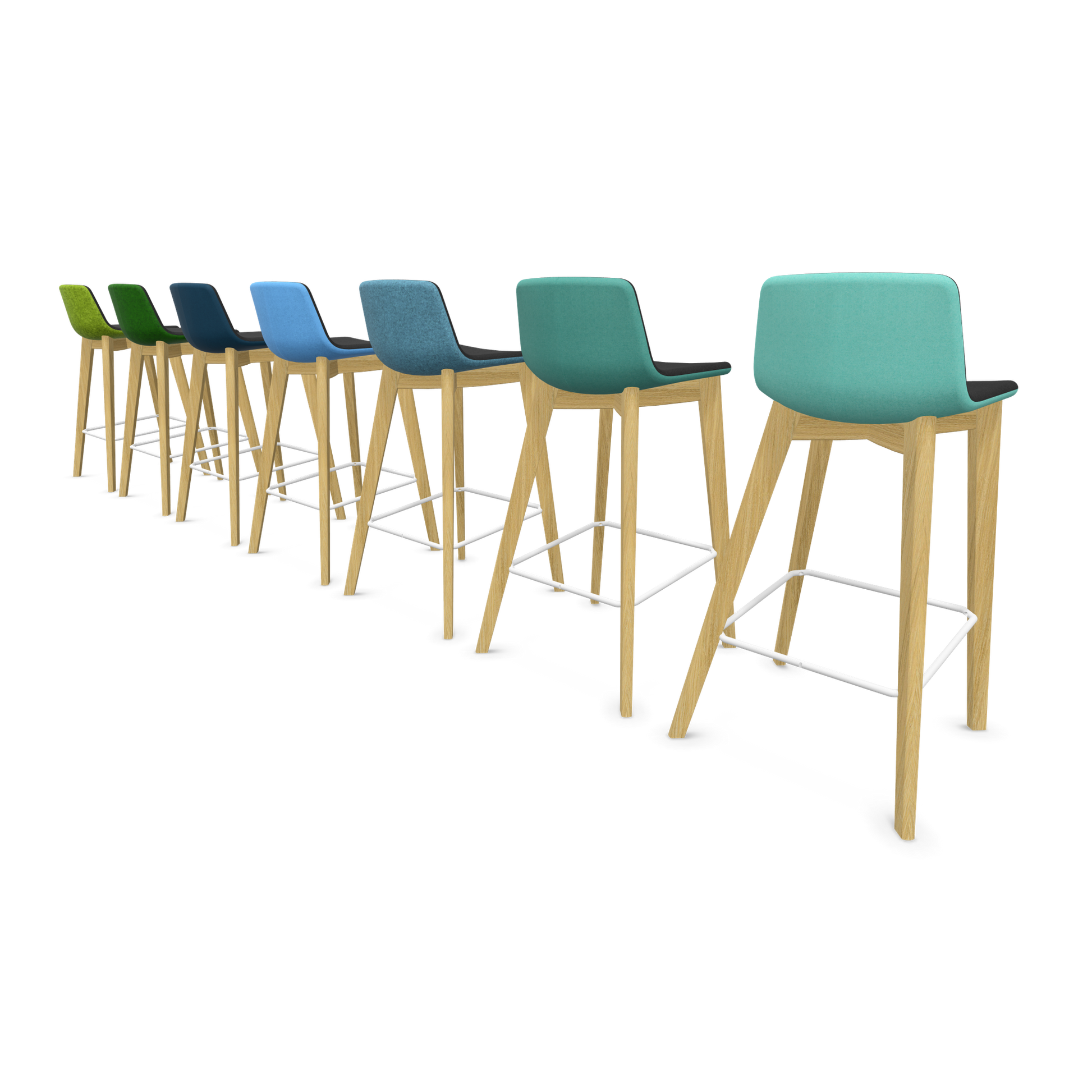 Twist & Sit Barhocker Sitzhöhe 735mm - Esche natur - Farbvarianten seitliche Ansicht - 6021465