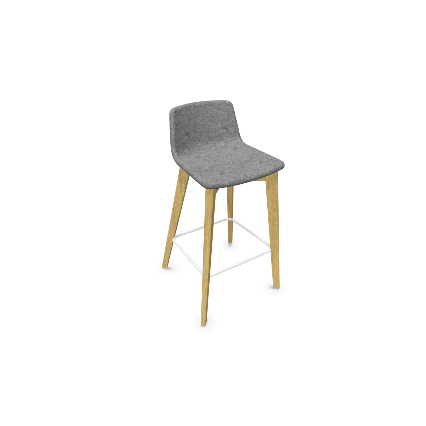 Twist & Sit Barhocker Sitzhöhe 735mm - Esche natur - Stoff Grau melange - 6021487