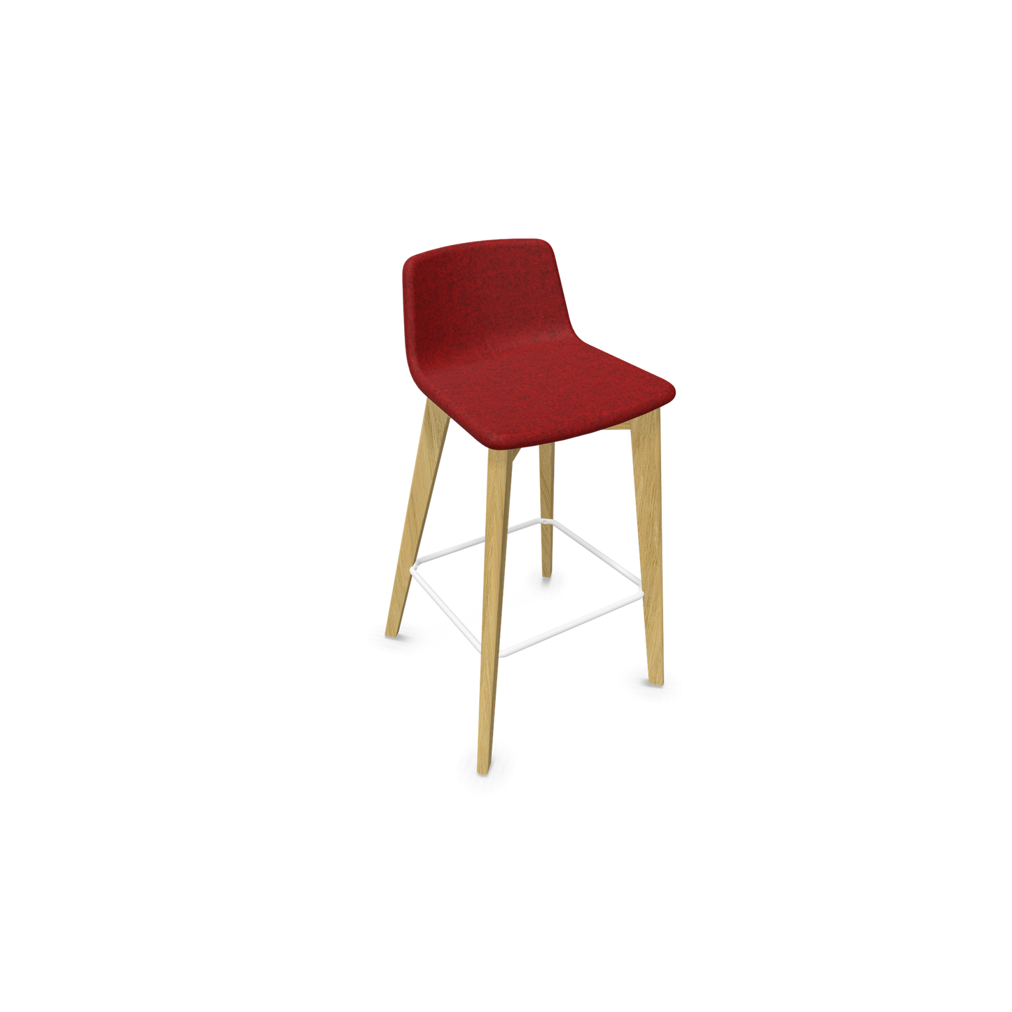 Twist & Sit Barhocker Sitzhöhe 735mm - Esche natur - Stoff Rot melange - 6021553