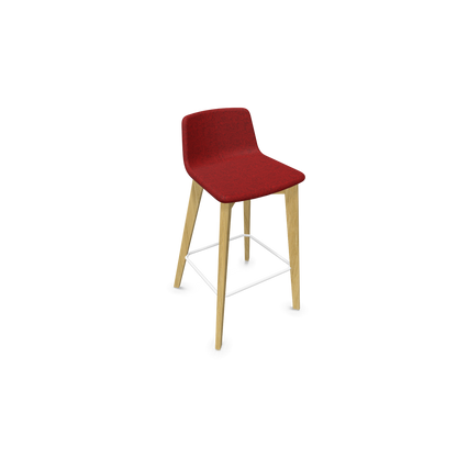 Twist & Sit Barhocker Sitzhöhe 735mm - Esche natur - Stoff Rot melange - 6021553