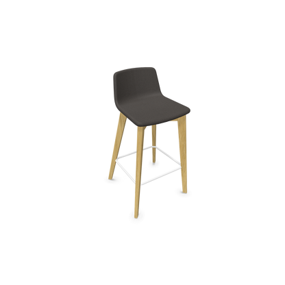 Twist & Sit Barhocker Sitzhöhe 735mm - Esche natur - Stoff Dunkelgrau - 6021619