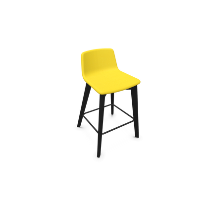 Twist & Sit Barhocker Sitzhöhe 635mm - Esche schwarz - Stoff Gelb - 6021642