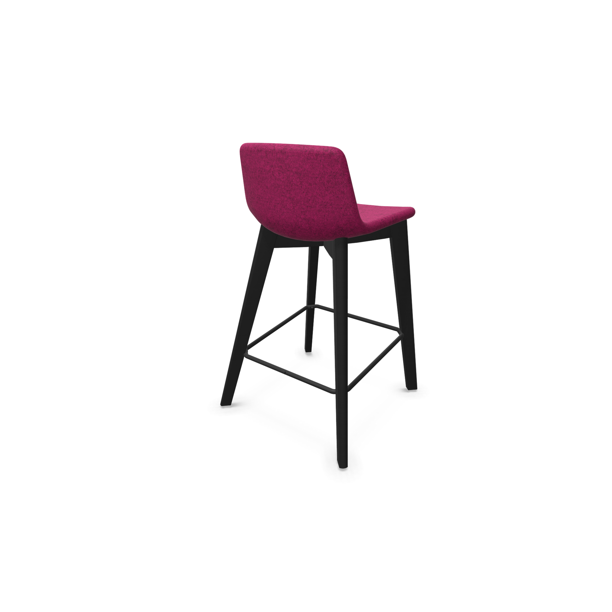 Twist & Sit Barhocker Sitzhöhe 635mm - Esche schwarz - Stoff Brombeere melange Ansicht von hinten - 6021664