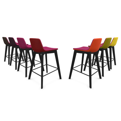 Twist & Sit Barhocker Sitzhöhe 635mm - Esche schwarz - Stoffvarianten von hinten - 6021664