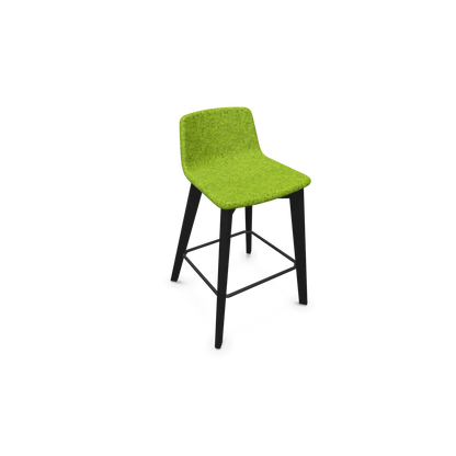 Twist & Sit Barhocker Sitzhöhe 635mm - Esche schwarz - Stoff Hellgrün melange - 6021752