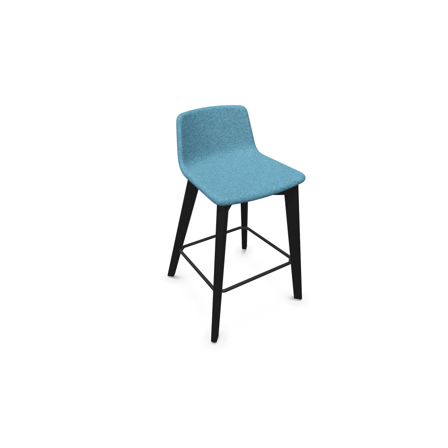 Twist & Sit Barhocker Sitzhöhe 635mm - Esche schwarz - Stoff Hellblau melange - 6021884