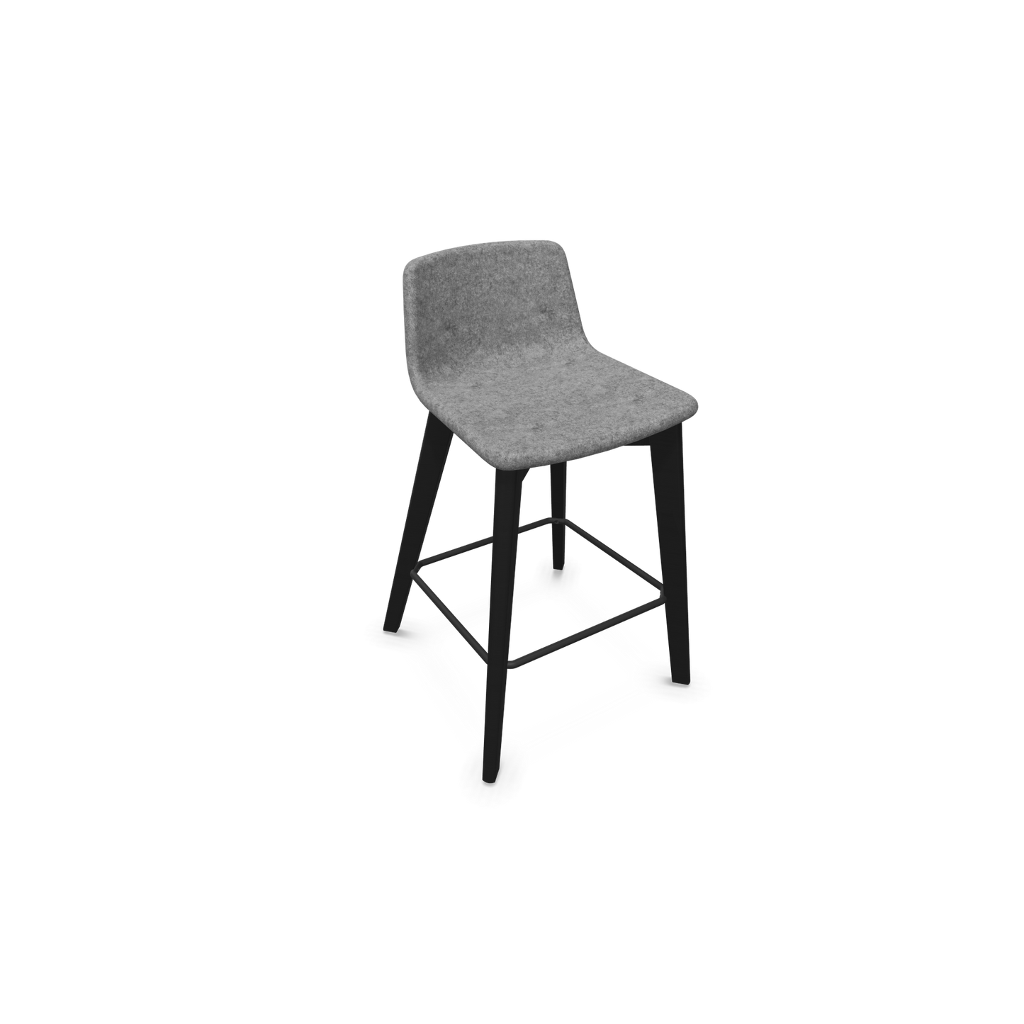 Twist & Sit Barhocker Sitzhöhe 635mm - Esche schwarz - Stoff Grau melange - 6021928