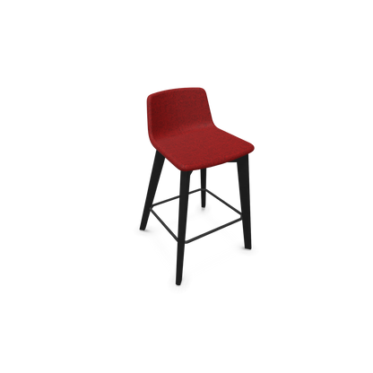 Twist & Sit Barhocker Sitzhöhe 635mm - Esche schwarz - Stoff Rot melange - 6021994