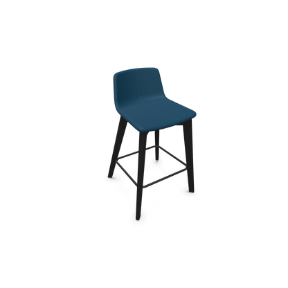Twist & Sit Barhocker Sitzhöhe 635mm - Esche schwarz - Stoff Blau - 6022016