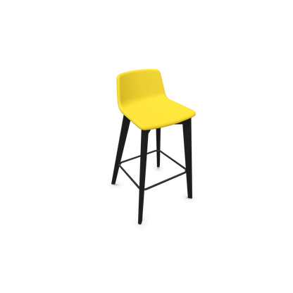 Twist & Sit Barhocker Sitzhöhe 735mm - Esche schwarz - Stoff Gelb - 6022083