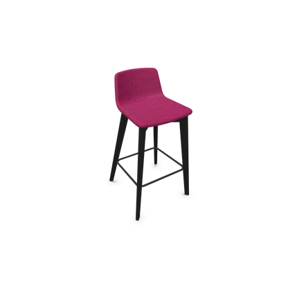 Twist & Sit Barhocker Sitzhöhe 735mm - Esche schwarz - Stoff Brombeere melange - 6022105