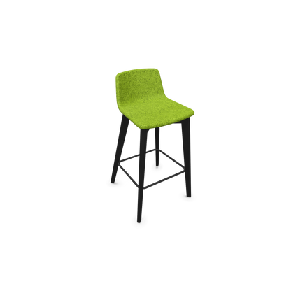 Twist & Sit Barhocker Sitzhöhe 735mm - Esche schwarz - Stoff Hellgrün melange - 6022193