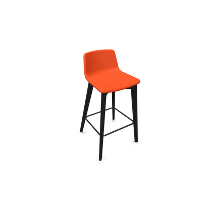 Twist & Sit Barhocker Sitzhöhe 735mm - Esche schwarz - Stoff Hellrot - 6022237