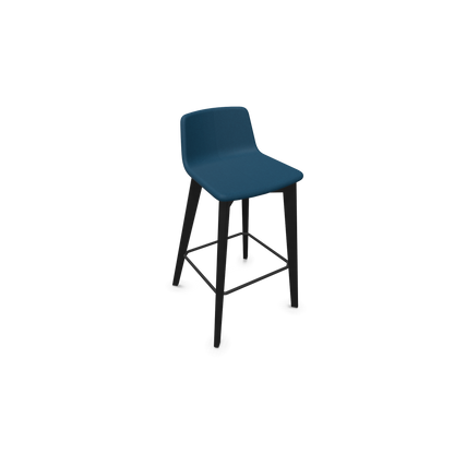 Twist & Sit Barhocker Sitzhöhe 735mm - Esche schwarz - Stoff Blau - 6022457