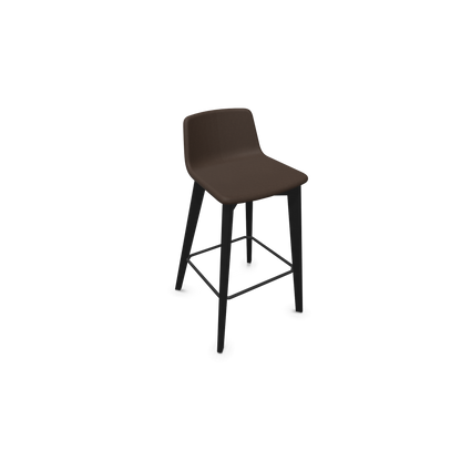 Twist & Sit Barhocker Sitzhöhe 735mm - Esche schwarz - Stoff Braun melange - 6022479
