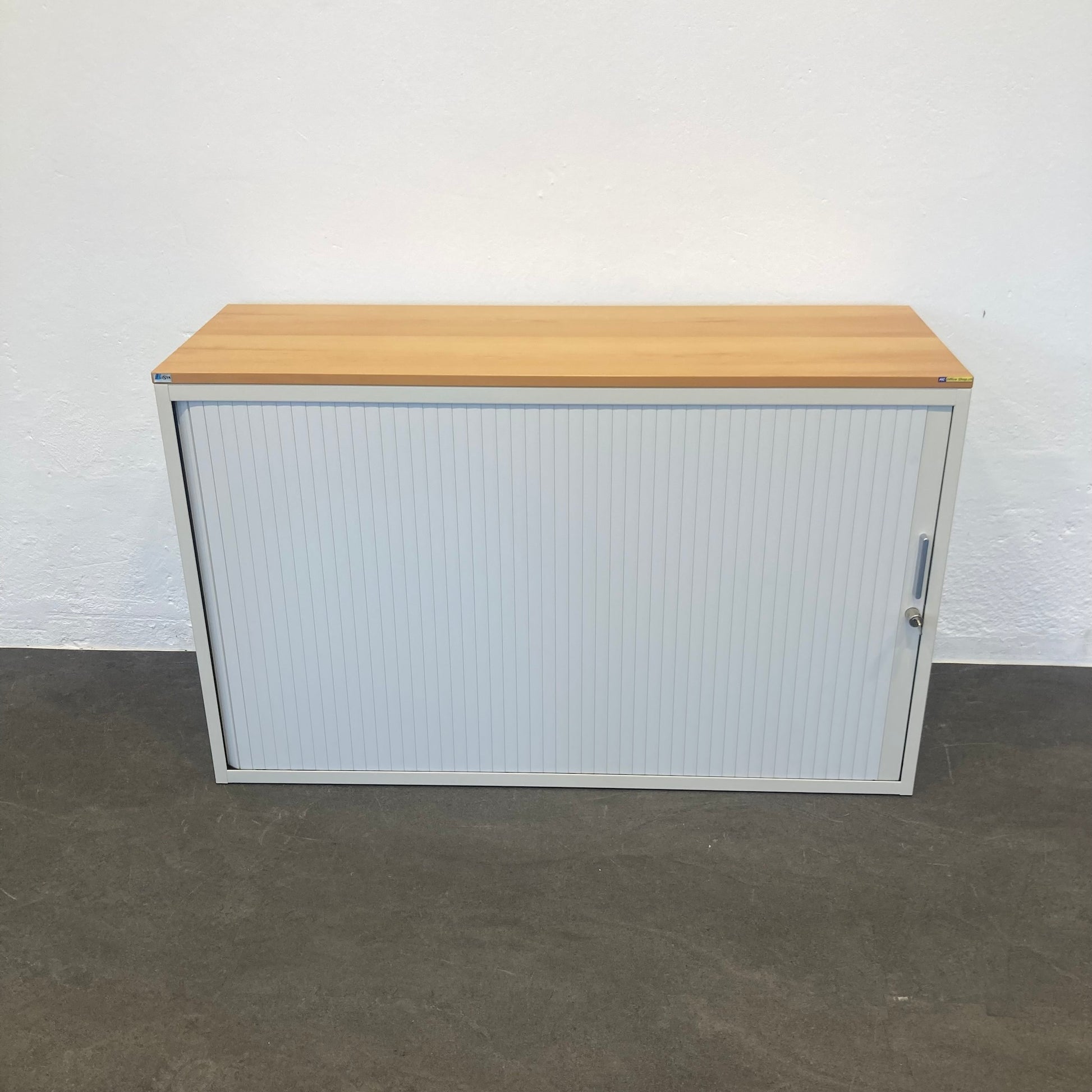 mit löchern zur aufbewahrung in ordnern geeignet Lista Office Storage Lateralschrank 2-OH - 1200mm - Weiss