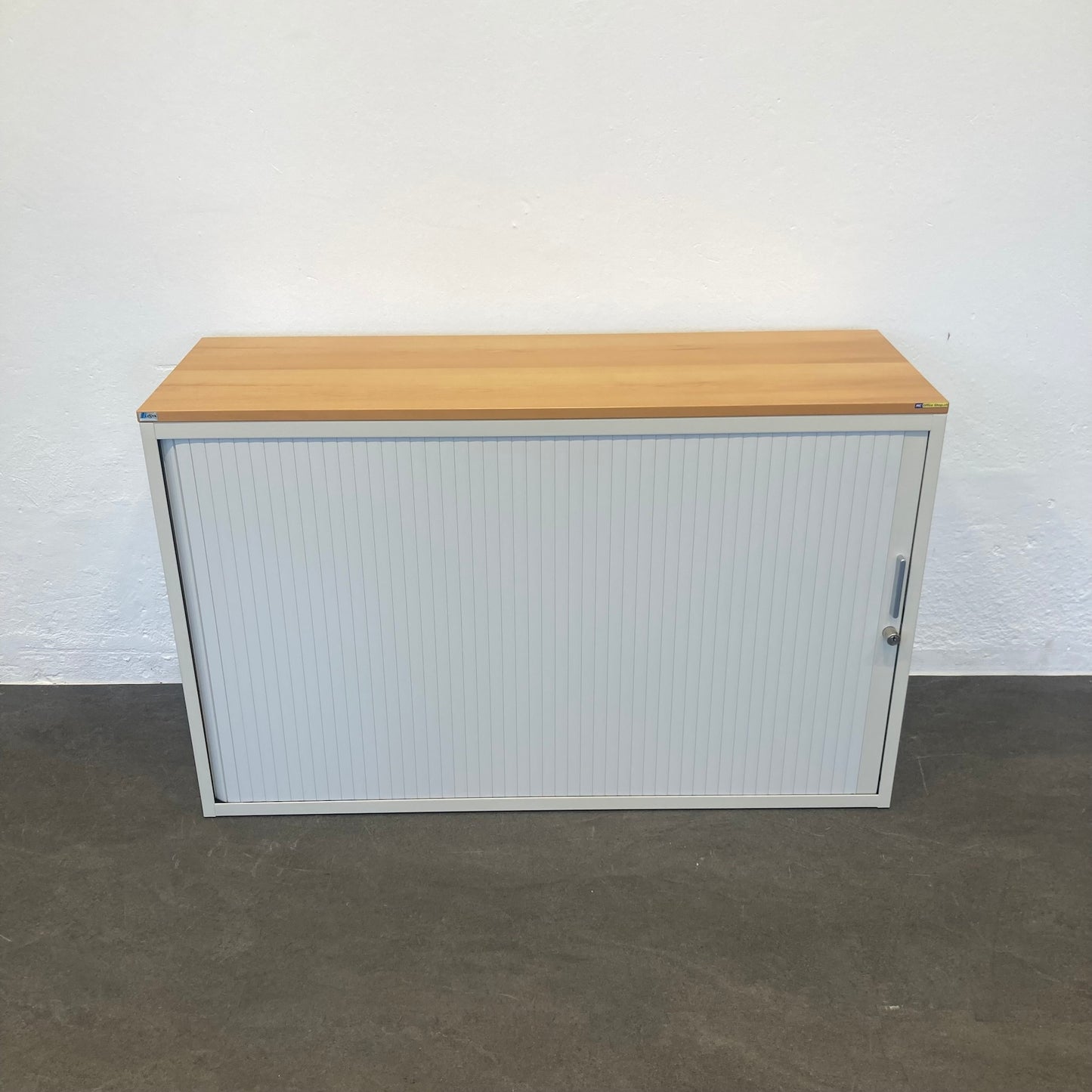 Lista Office Storage Lateralschrank Metall Weiss mit Holzdeckblatt - 6022661