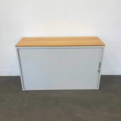 Lista Office Storage Lateralschrank Metall Weiss mit Holzdeckblatt - 6022661
