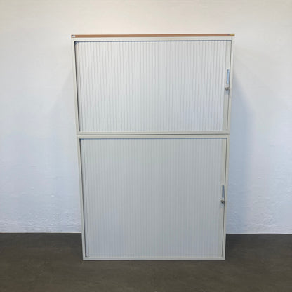 Lista Office LO Storage Lateralschrank Metall Weiss mit Holzdeckblatt - 6022867