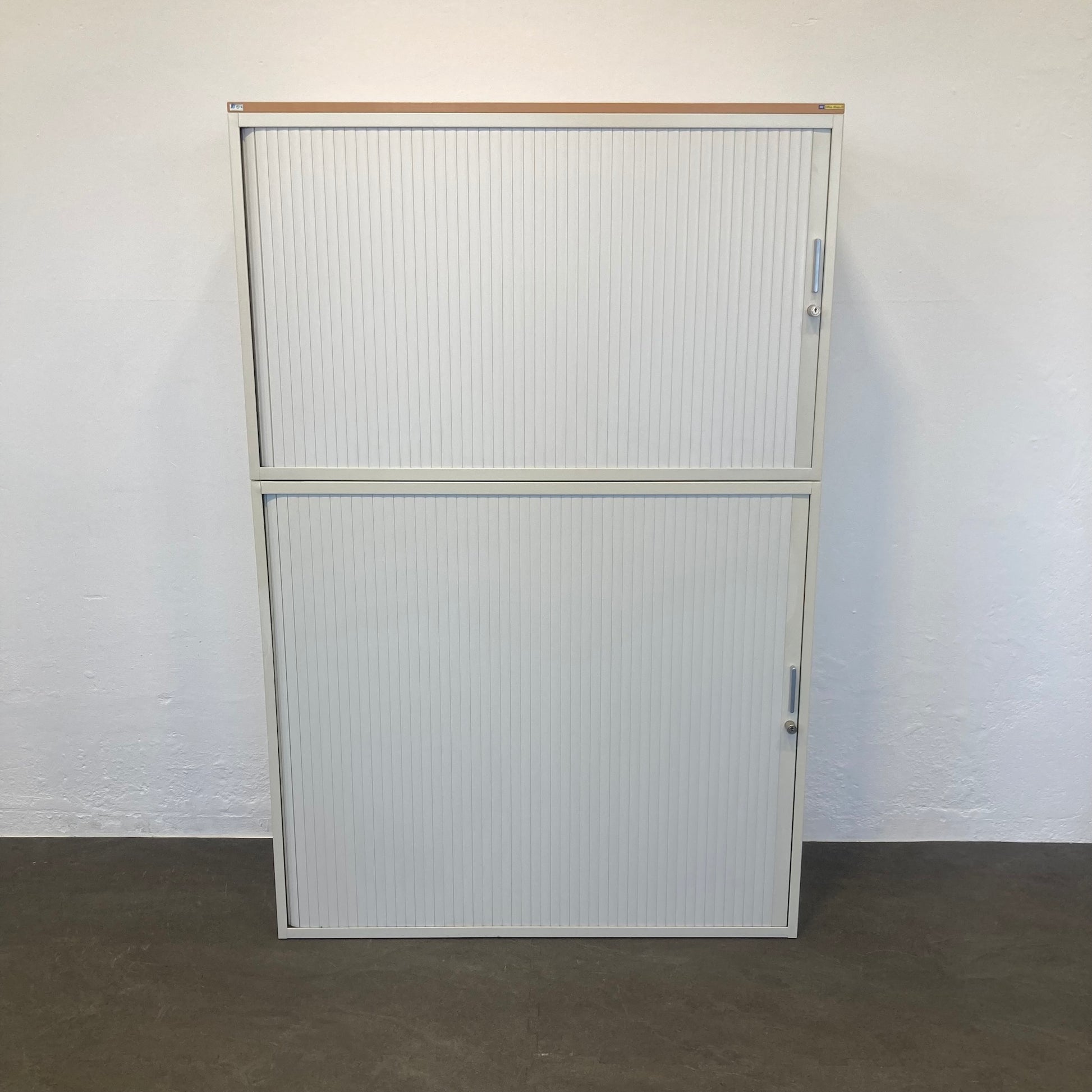 Lista Office LO Storage Lateralschrank Metall Weiss mit Holzdeckblatt - 6022867