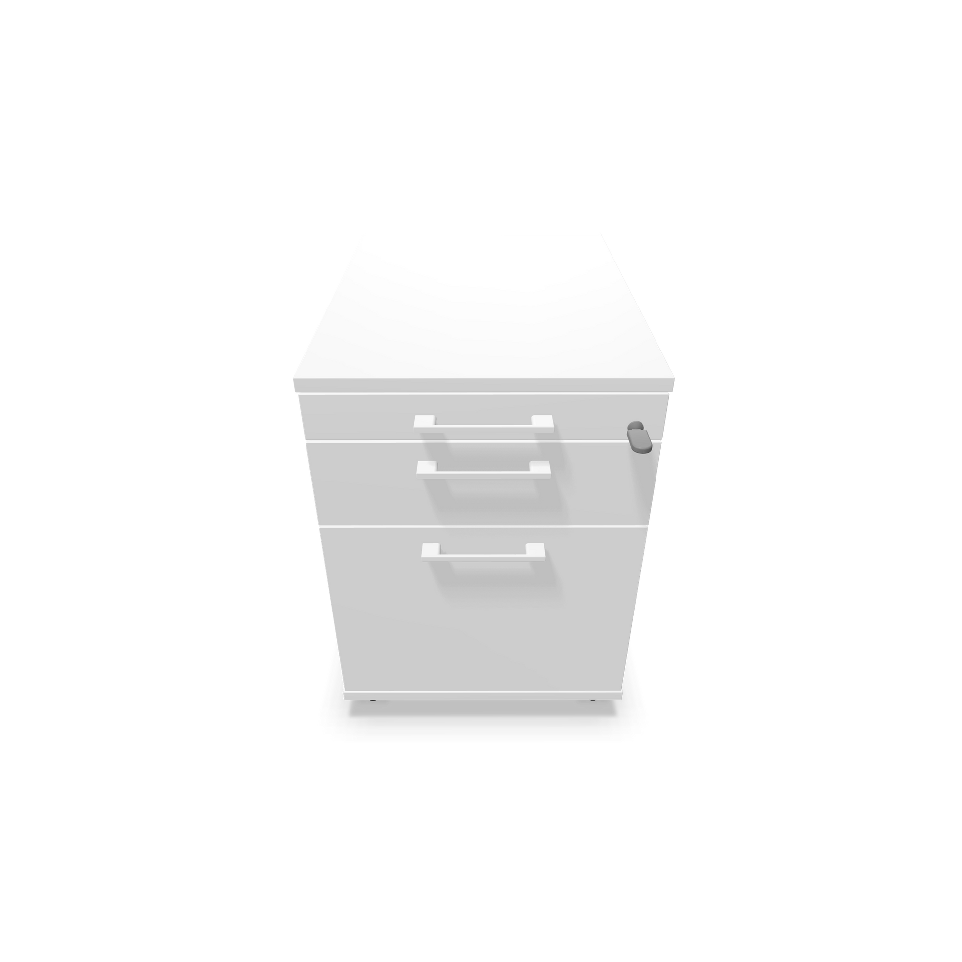 Narbutas Optima Roll-Korpus mit Hängeregister Weiss mit Griffen Weiss