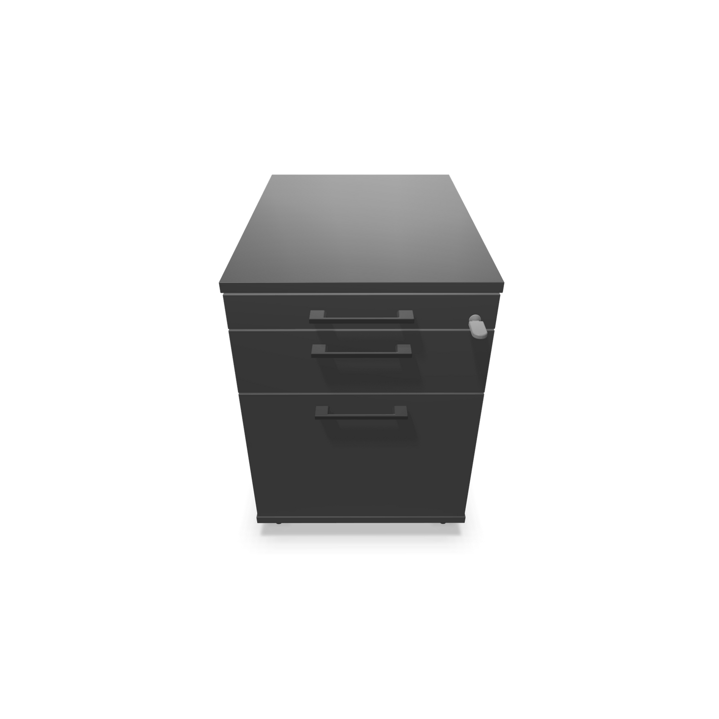 Narbutas Optima Roll-Korpus mit Hängeregister Dunkelgrau mit Griffen Schwarz