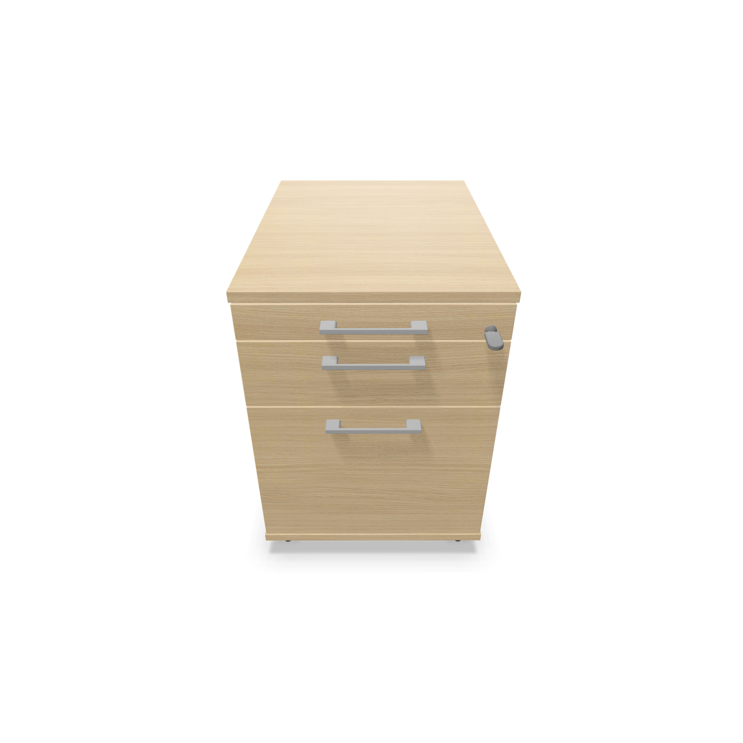 Narbutas Optima Roll-Korpus mit Hängeregister Eichendekor gebleicht mit Griffen Silbergrau