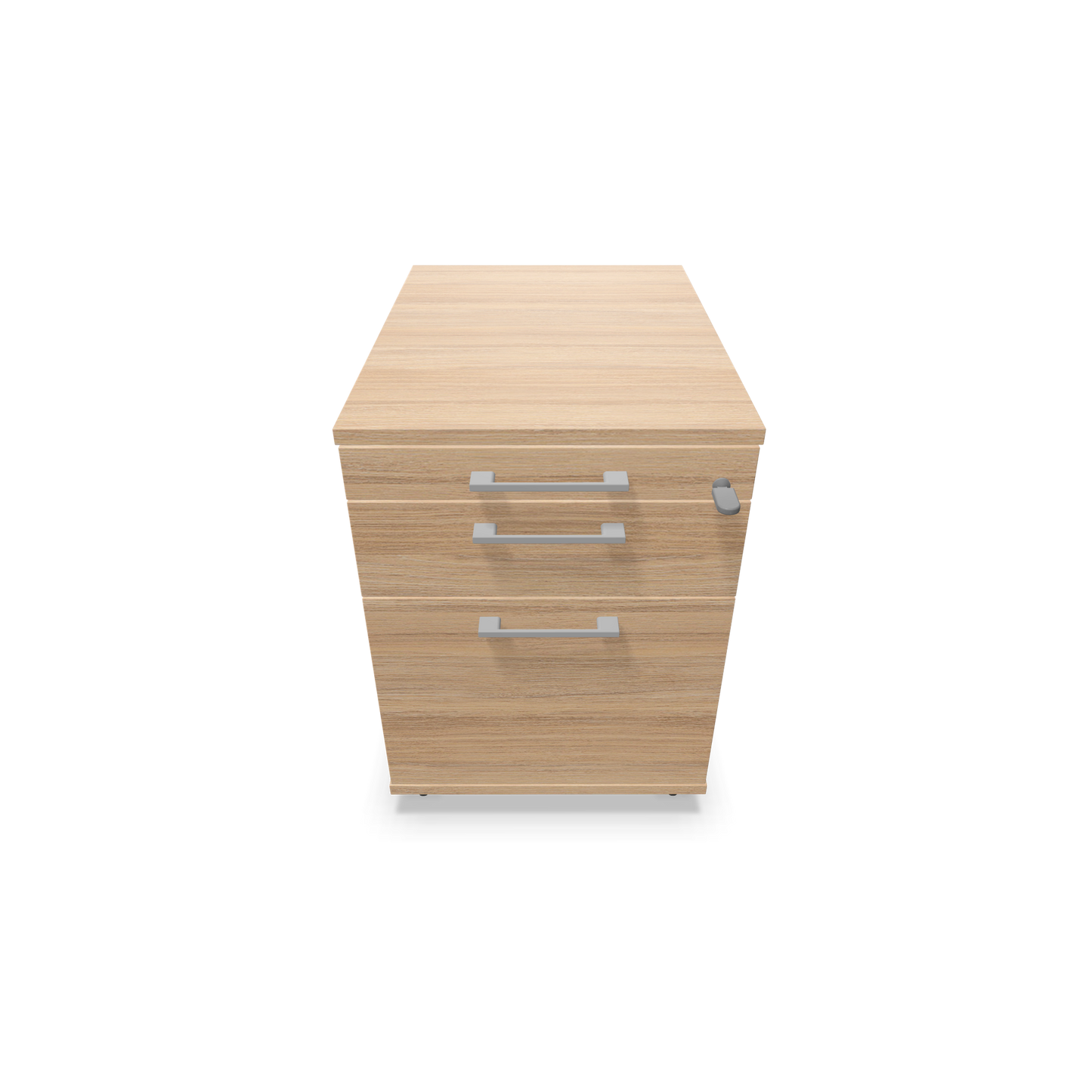 Narbutas Optima Roll-Korpus mit Hängeregister Bernsteineichendekor mit Griffen Silbergrau