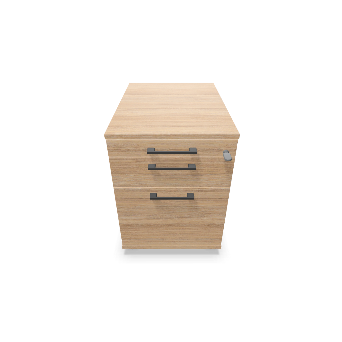 Narbutas Optima Roll-Korpus mit Hängeregister Bernsteineichendekor mit Griffen Dunkelgrau