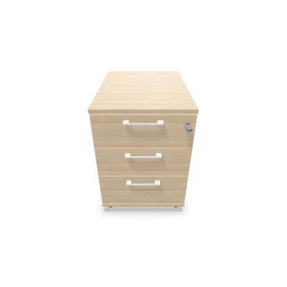 Narbutas Optima Roll-Korpus Eschendekor sandbeige mit Griffen Weiss