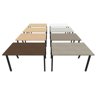 Narbutas Nova A Schreibtisch 1200x700mm - Gestell Schwarz  - Tischplatten Varianten seitliche Ansicht - 6023711
