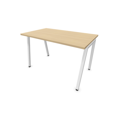 Narbutas Nova A Schreibtisch 1200x700mm - Gestell Weiss  - Eichendekor gebleicht - 6023714