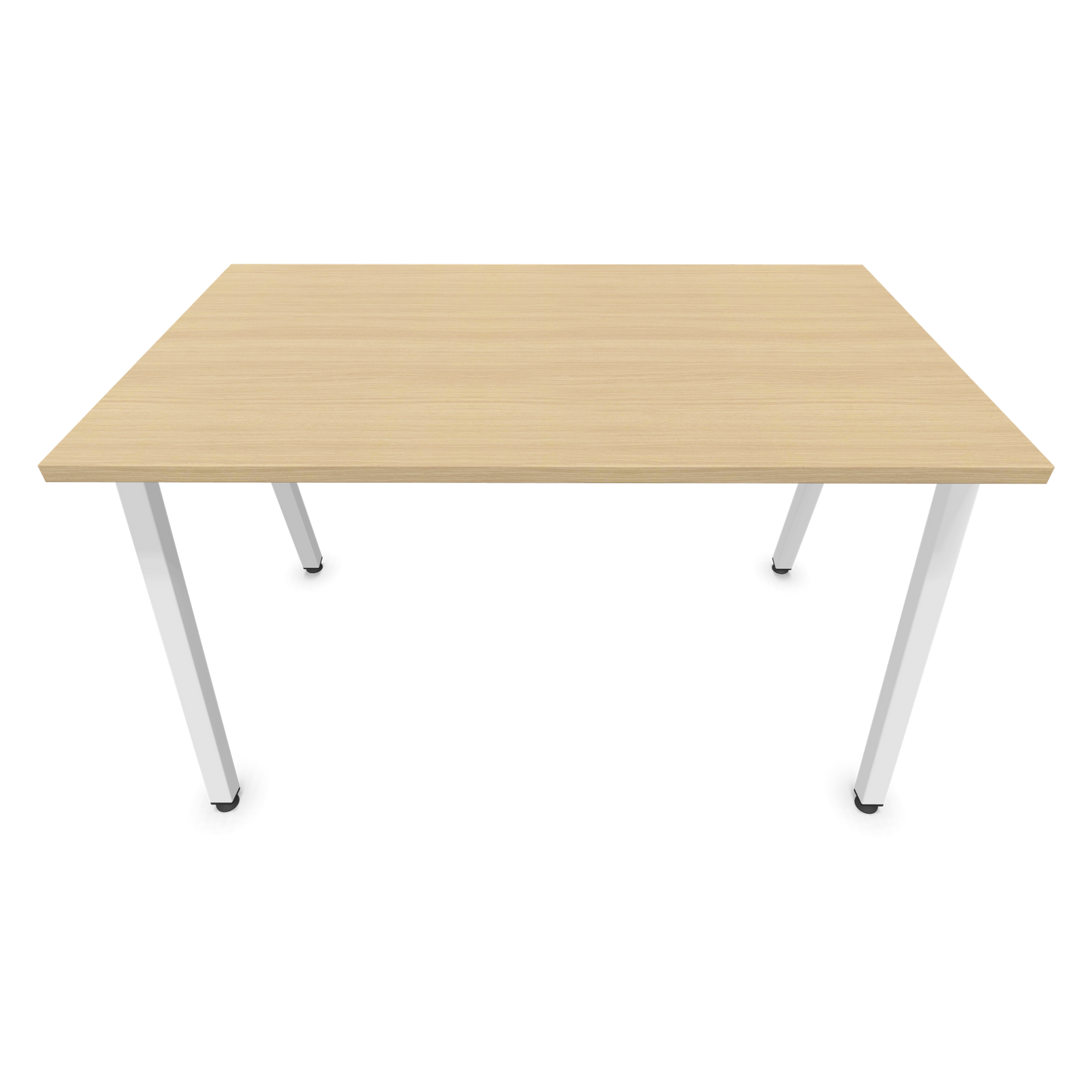 Narbutas Nova A Schreibtisch 1200x700mm - Gestell Weiss  - Eichendekor gebleicht Frontansicht - 6023714