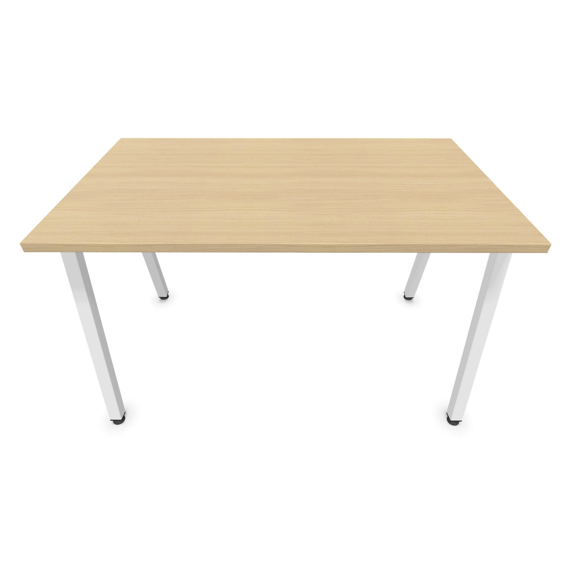 Narbutas Nova A Schreibtisch 1200x700mm - Gestell Weiss  - Eichendekor gebleicht Frontansicht - 6023714