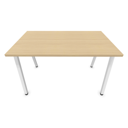 Narbutas Nova A Schreibtisch 1200x700mm - Gestell Weiss  - Eichendekor gebleicht Frontansicht - 6023714