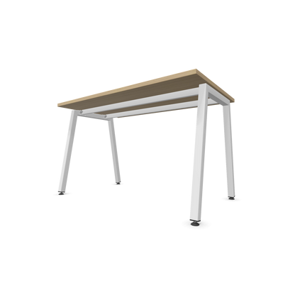Narbutas Nova A Schreibtisch 1200x700mm - Gestell Weiss  - Eichendekor gebleicht Ansicht von unten - 6023714