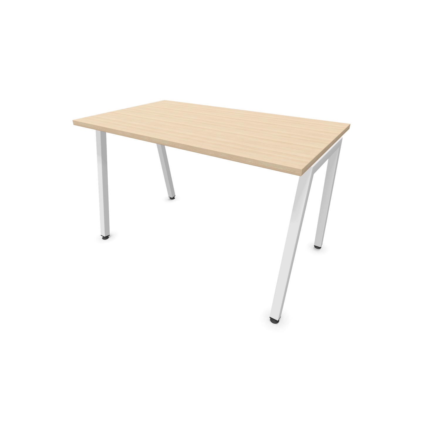 Narbutas Nova A Schreibtisch 1200x700mm - Gestell Weiss  - Eschendekor sandbeige - 6023716